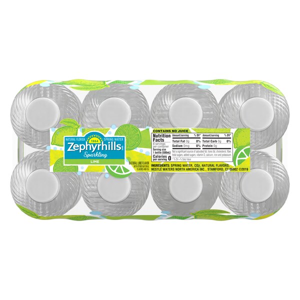 Zephyrhills Sparkling Water, 16.9 oz. Bottles (8 Count)