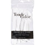 Touch of Color Premium Cutlery, White, thumbnail image