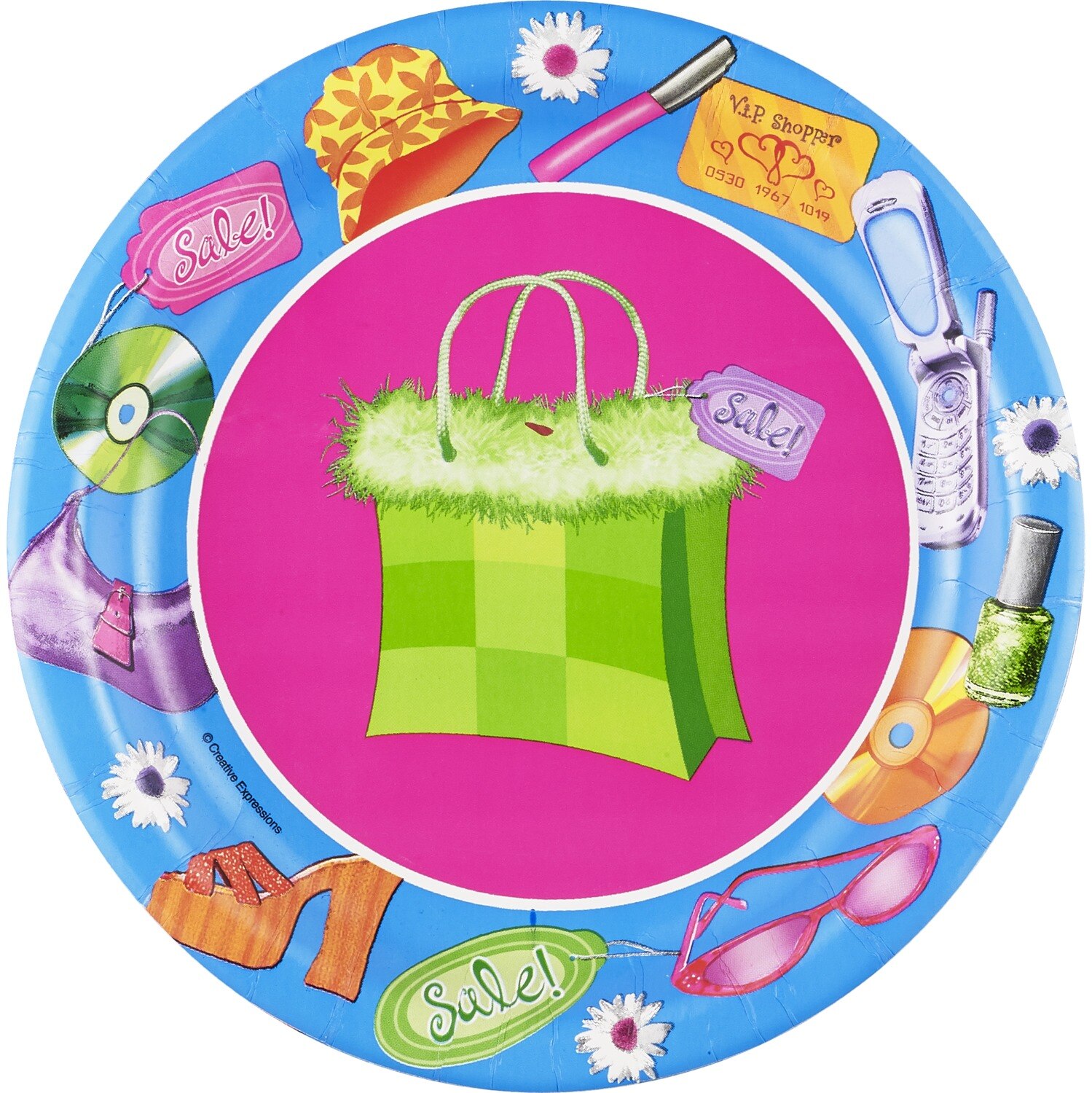 Creative Expressions Shopping Spree - Platos de papel impresos