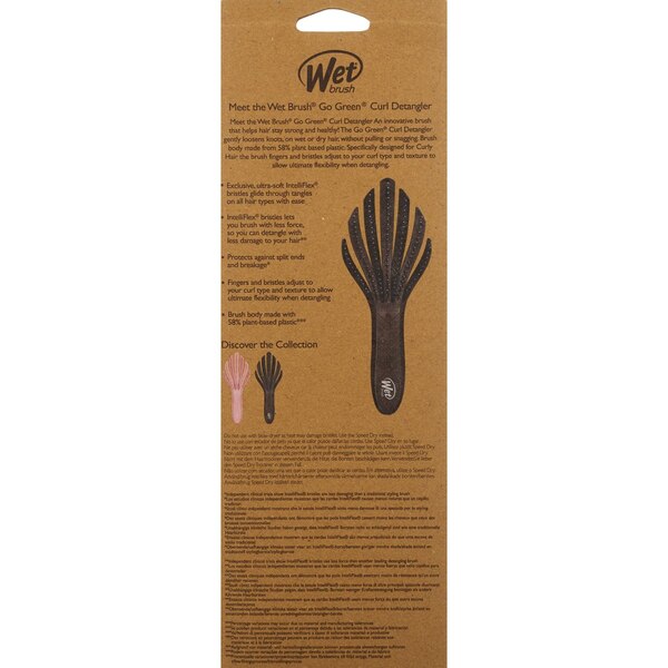 Wet Brush Go Green Detangling Brush for Curly Hair, Black