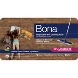 Bona Disposable Wet Cleaning Pads for Hardwood Floors, 12 ct, thumbnail image