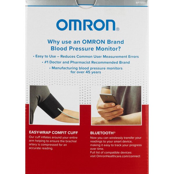 Omron 7 Series Wireless Upper Arm Blood Pressure Monitor w/ Side-by-Side LCD Comparison