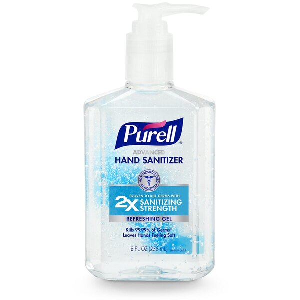 PURELL Advanced - Gel refrescante desinfectante para manos, dispensador de 8 oz líq.