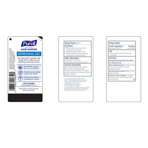 PURELL Advanced Hand Sanitizer Refreshing Gel, 8 fl oz Pump Bottle