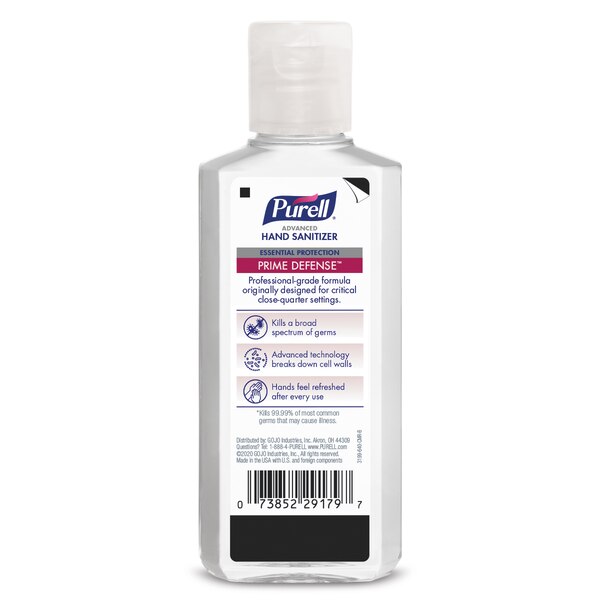PURELL PRIME DEFENSE Advanced Hand Sanitizer, Essential Protection, 4 fl oz Bottle