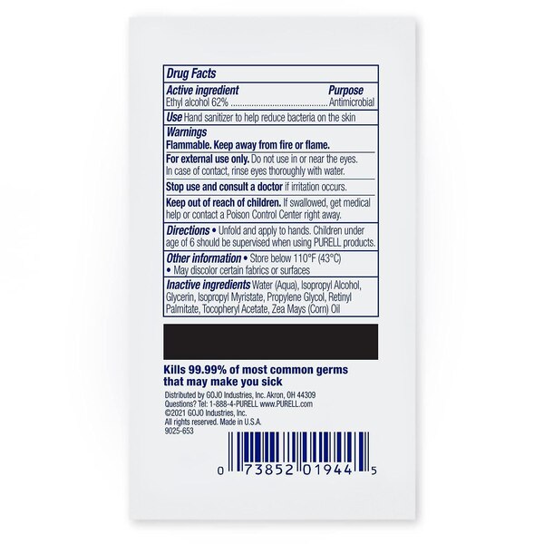 Purell Cottony Soft Sanitizing Wipes, Individually Wrapped, 24 CT