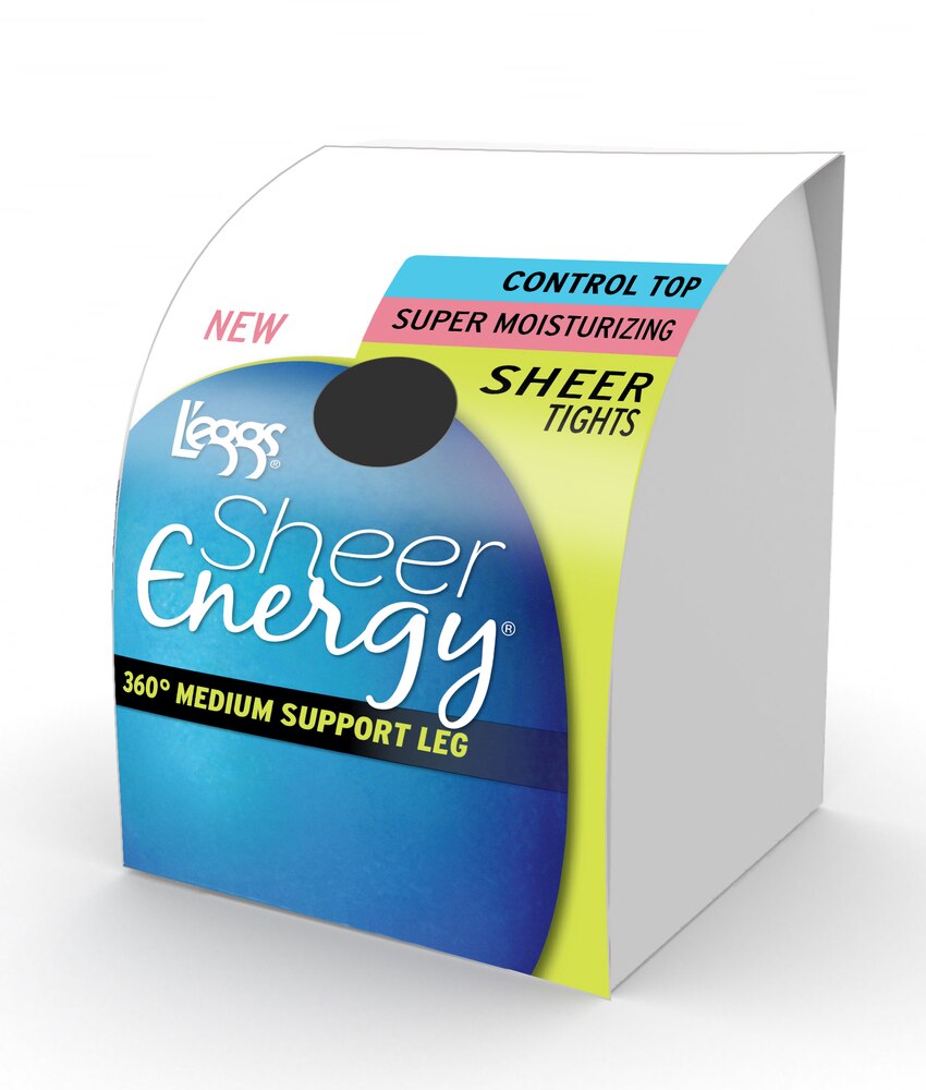 L'eggs Sheer Energy Control Top and Super Moisturizing Sheer Tights, Black