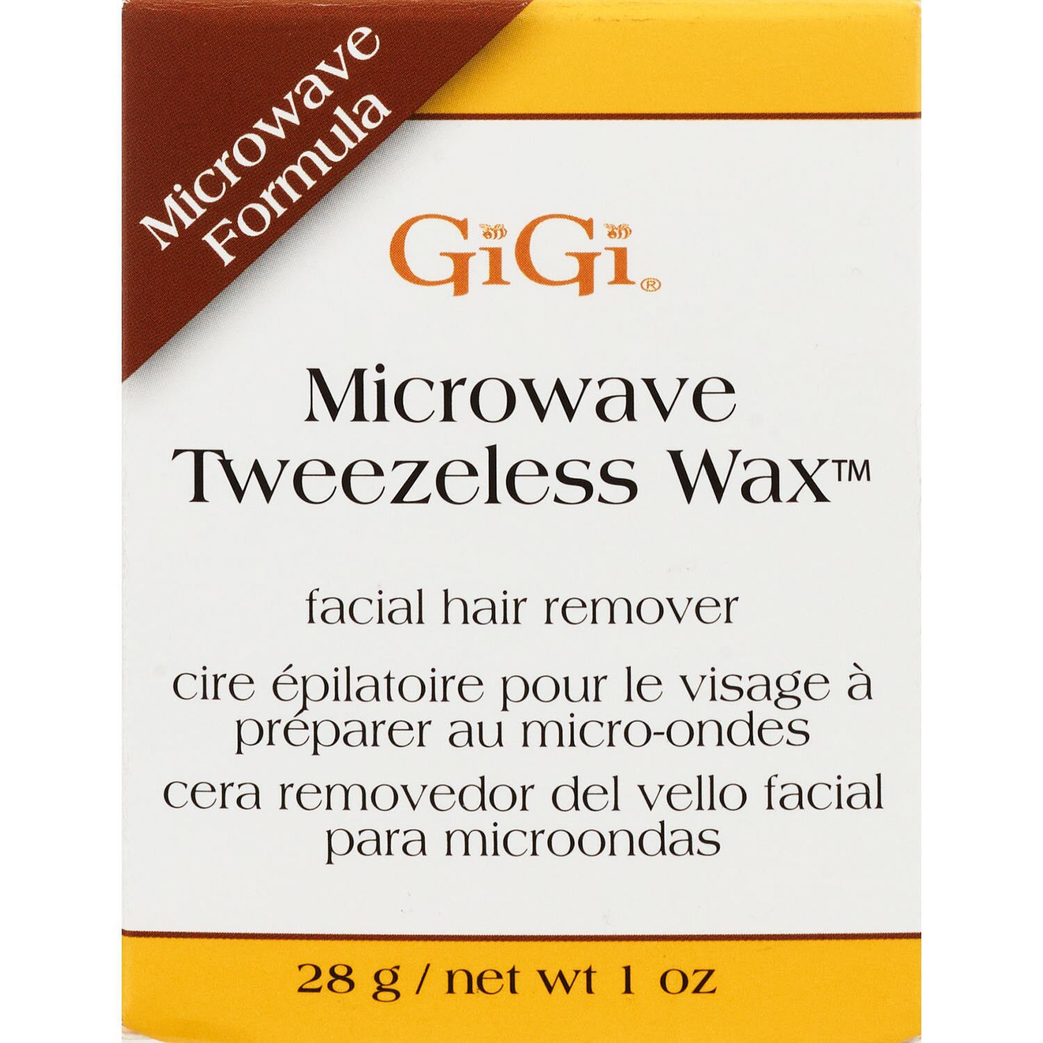 Gigi Microwave Tweezeless Facial Hair Wax, 1 OZ