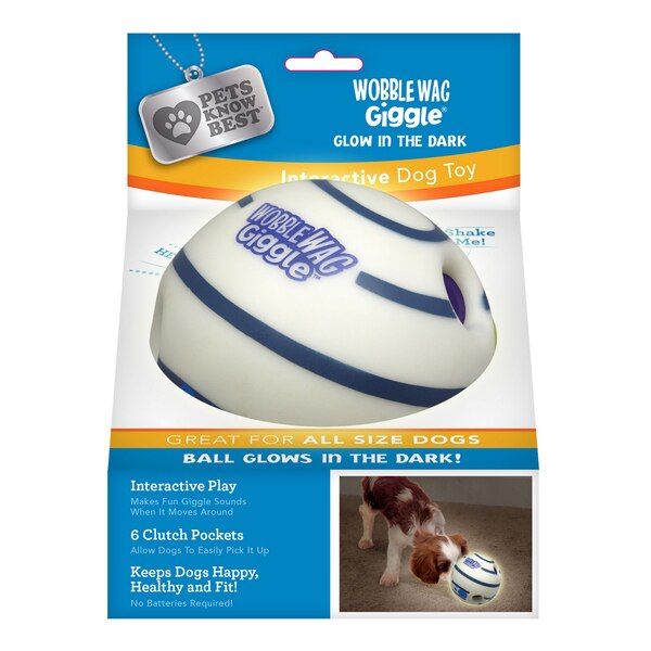 Pets Know Best Wobble Wag Giggle Glow-In-The-Dark Ball for Dogs