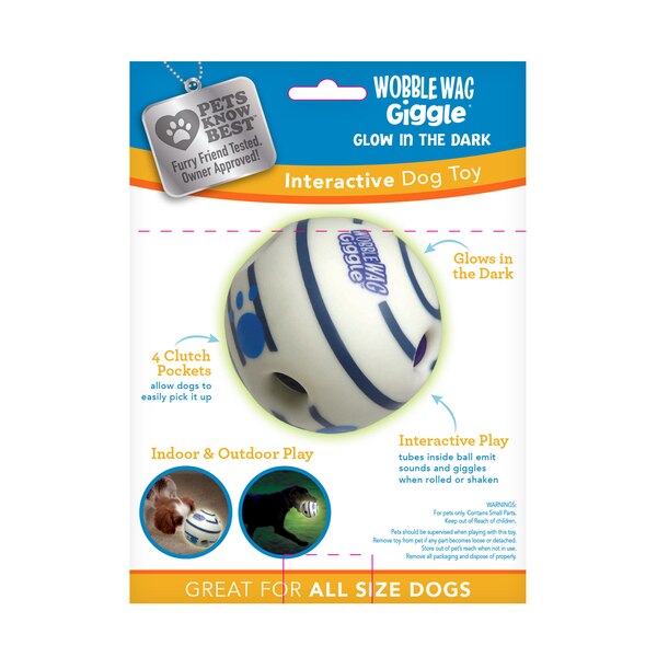 Pets Know Best Wobble Wag Giggle Glow-In-The-Dark Ball for Dogs