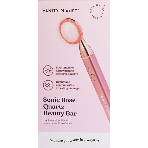 Vanity Planet Outlines Sonic Rose Quartz Beauty Bar LED Wand