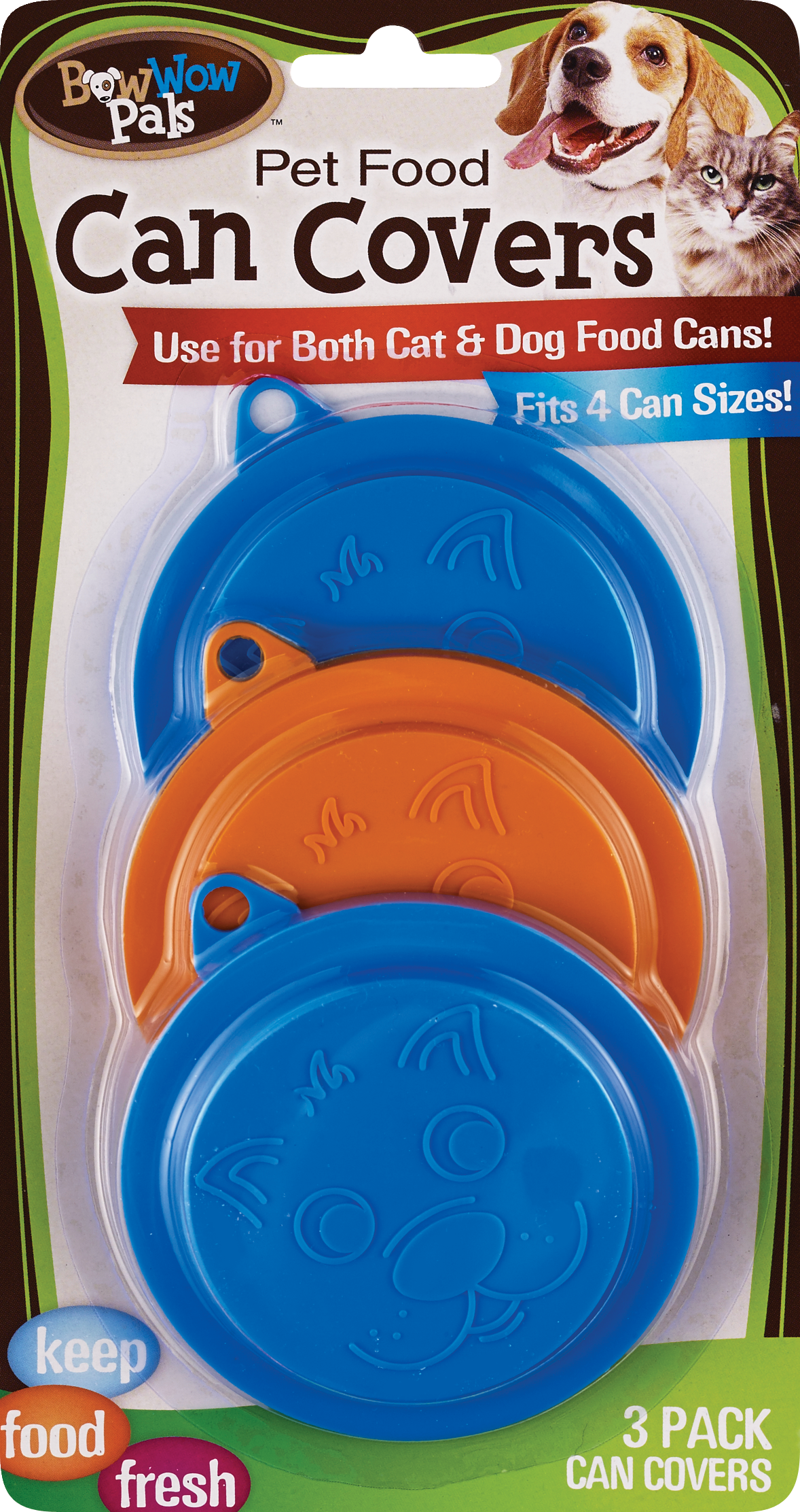 Bow Wow Pals Pet Food Can Covers, 3 CT