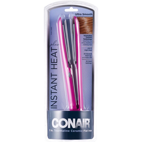 Conair Instant Heat Plus Tourmaline Ceramic Flat Iron, 1 IN