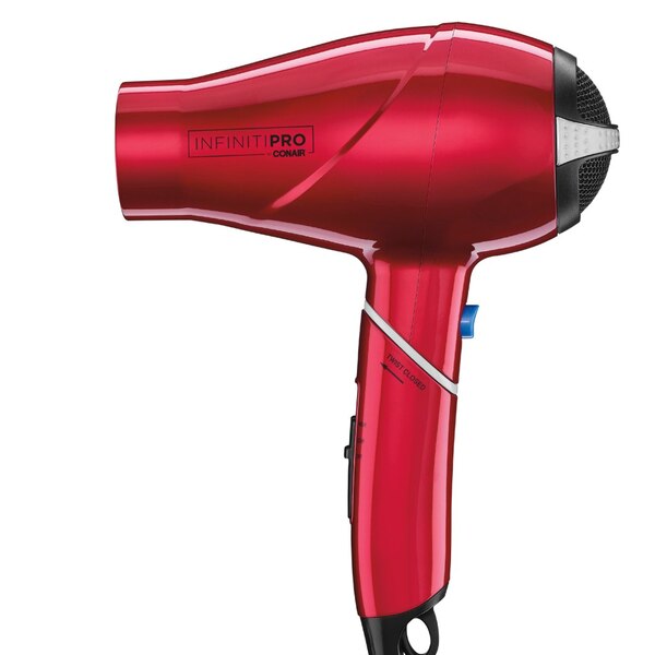 Conair InfinitiPRO 1875W Folding Handle Compact Hair Dryer, Red