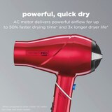 Conair InfinitiPRO 1875W Folding Handle Compact Hair Dryer, Red, thumbnail image