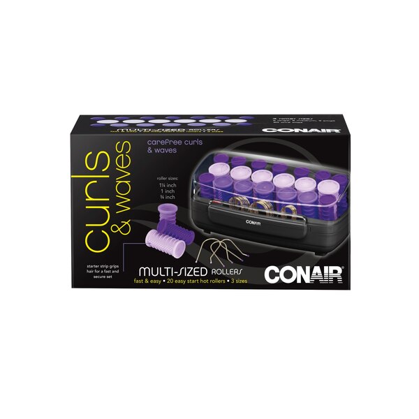 Conair Curls & Waves Multi-Sized Hot Rollers, 20 CT