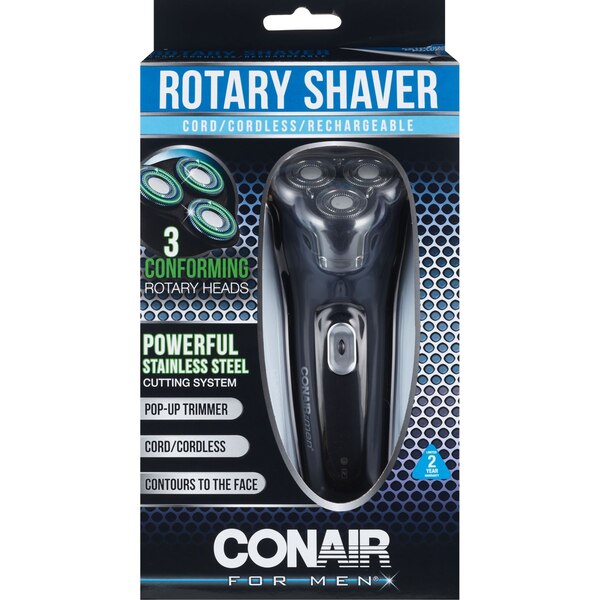 Conair Corporation Mens Rechargeable Rotary Shaver