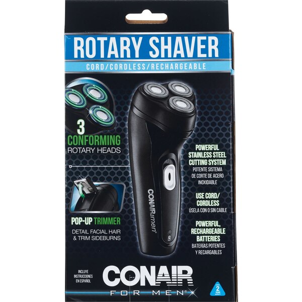 Conair Corporation Mens Rechargeable Rotary Shaver