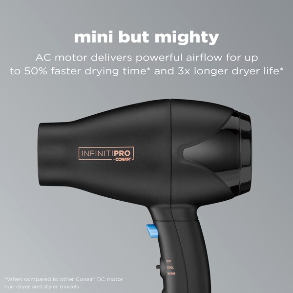 Conair InfinitiPRO Mighty Mini Compact Lightweight Hair Dryer