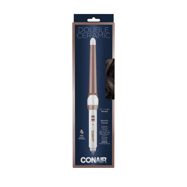 Conair Double Ceramic Tapered Curling Wand, .75 IN to 1.25 IN