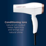Conair 1875W Double Ceramic Hair Dryer, White, thumbnail image