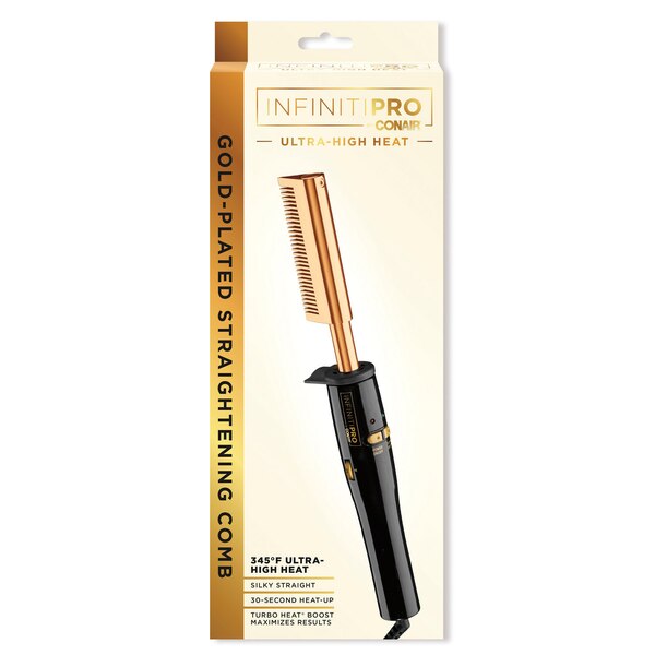 Conair InfinitiPRO Ultra-High Heat Gold-Plated Straightening Comb
