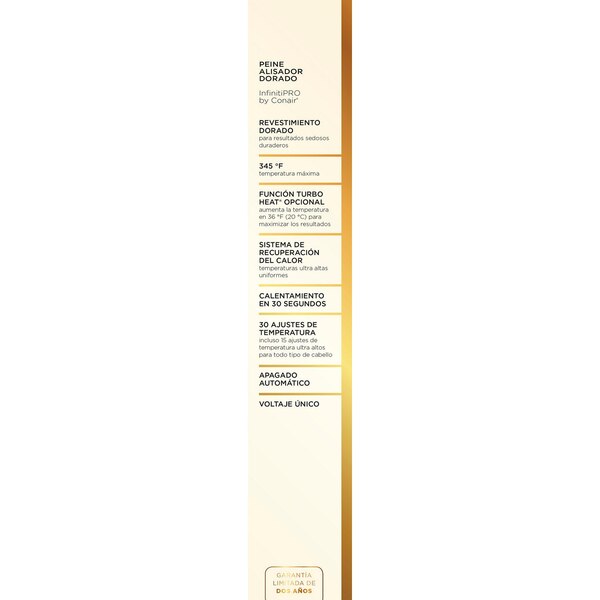 Conair InfinitiPRO Ultra-High Heat Gold-Plated Straightening Comb