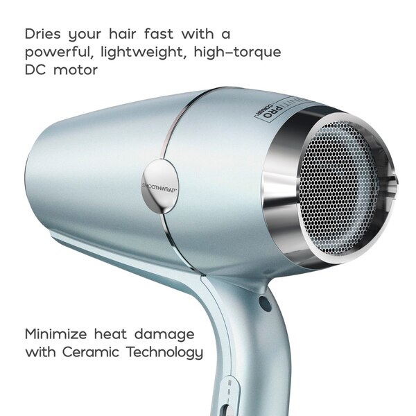 Conair InfinitiPRO Smoothwrap Hair Dryer, Blue