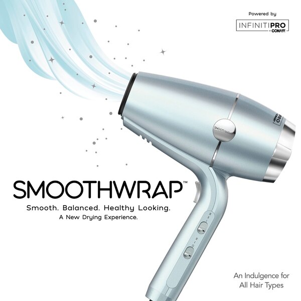 Conair InfinitiPRO Smoothwrap Hair Dryer, Blue