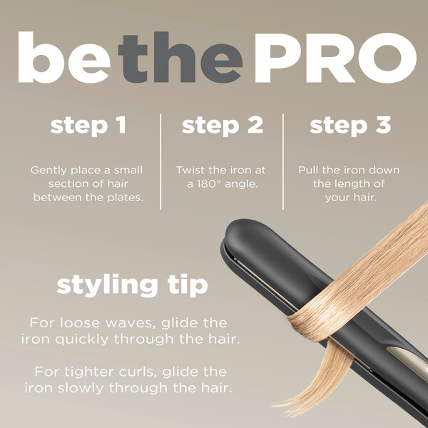 Conair InfinitiPRO Tourmaline Ceramic Flat Iron, 1 IN