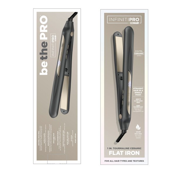 Conair InfinitiPRO Tourmaline Ceramic Flat Iron, 1 IN