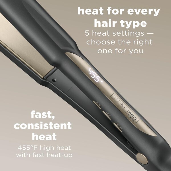 Conair InfinitiPRO Tourmaline Ceramic Flat Iron, 1.25 IN