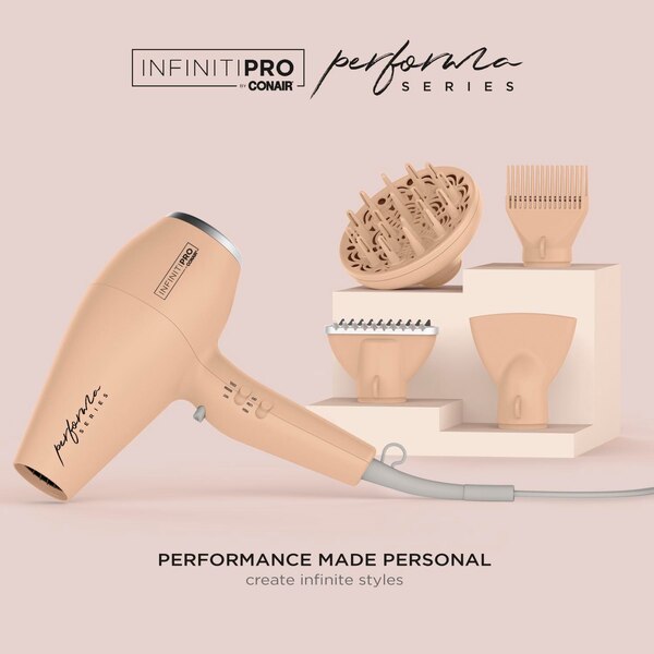 Conair InfinitiPRO Ionic Ceramic Performa Series Hair Dryer, Tan