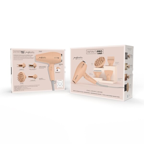 Conair InfinitiPRO Ionic Ceramic Performa Series Hair Dryer, Tan