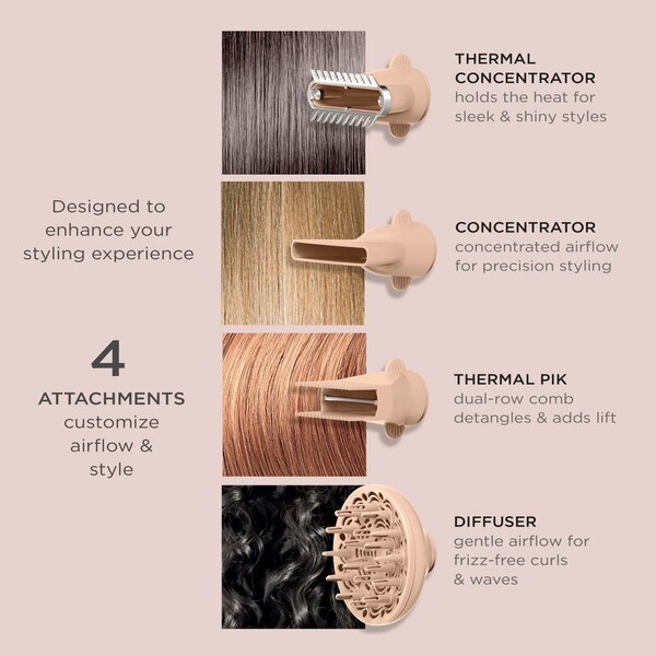 Conair InfinitiPRO Ionic Ceramic Performa Series Hair Dryer, Tan