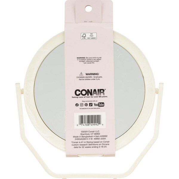 Conair Recycle Plastic 1X & 5X Magnifying Mirror