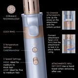 Conair InfinitiPRO DigitalAIRE Styling Wand with Multiple Attachments, Blue, thumbnail image