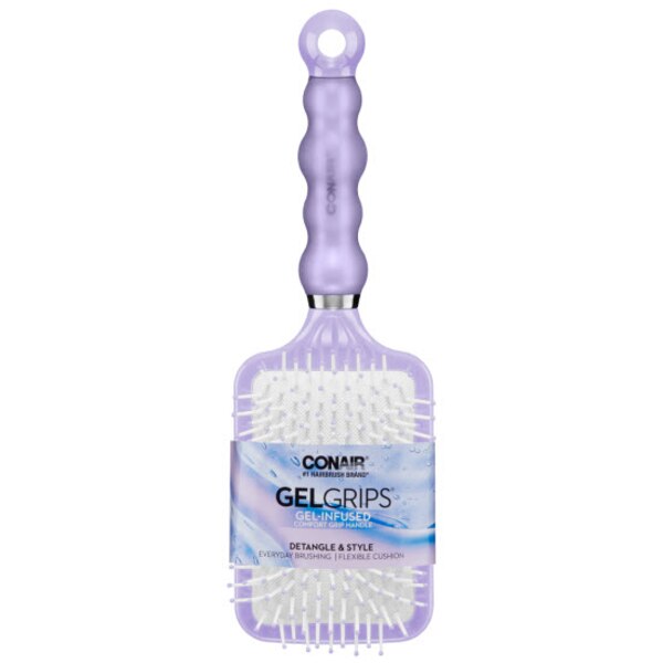 Conair Gel Grips Paddle Brush, Assorted Colors