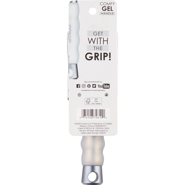 Conair GelGrips Mid-Size Cushion Brush, Assorted Colors