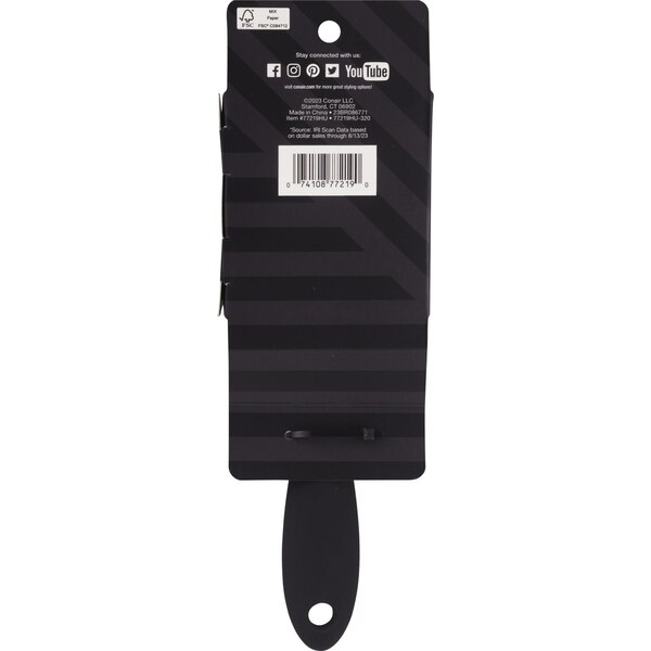 Conair Velvet Touch Fast Dry Hair Brush, Black