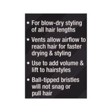 Conair Velvet Touch Fast Dry Hair Brush, Black, thumbnail image