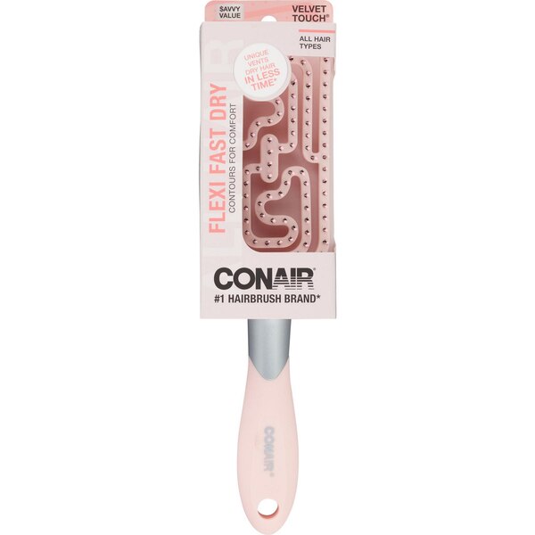 Conair Flexi Fast Dry Hair Brush, Velvet Touch