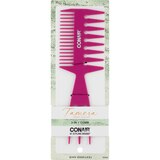 Conair Tamera Textured Hair 3-In-1 Comb, Pink, thumbnail image