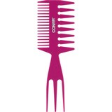 Conair Tamera Textured Hair 3-In-1 Comb, Pink, thumbnail image