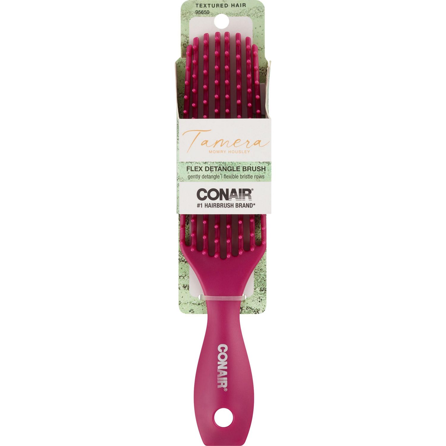 Conair Tamara Flex Textured Hair Detangler Brush, Pink