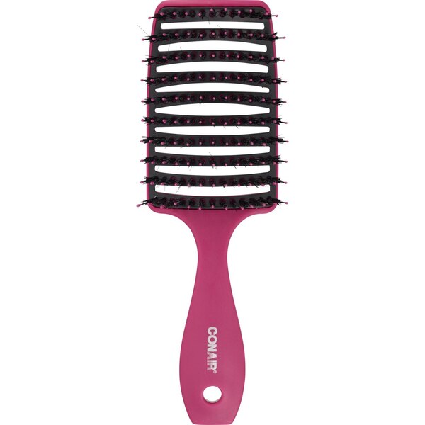Conair Tamera Textured Hair Smoothing Vent Brush, Pink