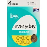 L'eggs Everyday Regular Sheer Toe Pantyhose Size B Nude, thumbnail image