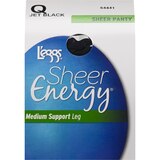 L'eggs Pantyhose Sheer Panty Sheer Toe Q Jet Black, thumbnail image
