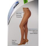 L'eggs Pantyhose Sheer Panty Sheer Toe Q Jet Black, thumbnail image