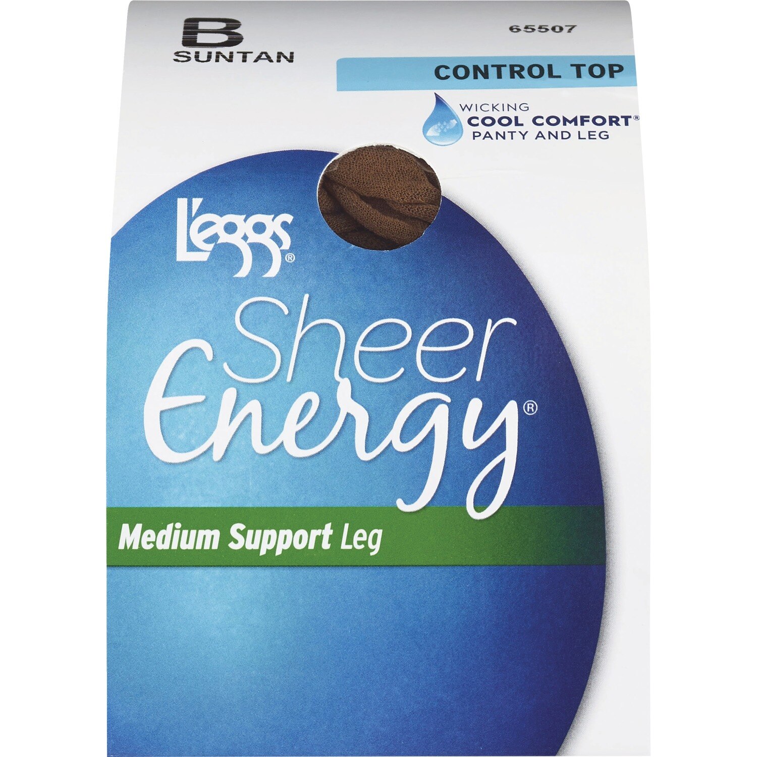 L'eggs Sheer Energy Control Top Sheer Toe Pantyhose